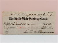 1927 Hand Written Cheque