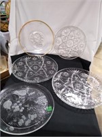 5 Clear serving platters