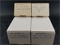 4 Boxes of Baseball cards 1996-1997 select certifi