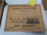Peterson ia bank banking pamphlet