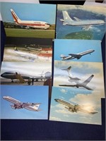 Airplane travel postcard lot