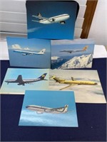 Airplane travel postcard lot