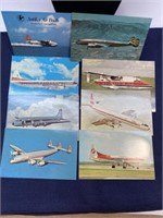 Airplane travel postcard lot