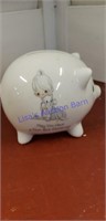 Precious moments piggy bank made in japan