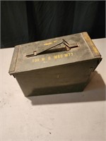 Vintage metal army ammo box