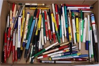 LARGE LOT OF ADVERTISING PENS - MANY LOCAL