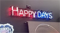 CUSTOM MADE HAPPY DAYS NEON SIGN APPROX 1.2M