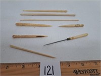 Celluloid or Bone Picks and Hooks