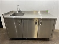 Custom Made Prep Table W/ Built-In Prep Sink