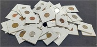 Lot w/ 53 Foreign Coins In 2x2's
