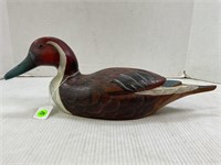 HAND CARVED DRAKE PINTAIL DUCK BY S.C. 1984-85