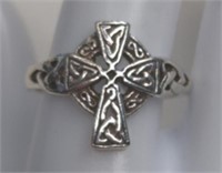 Sterling Traditional Celtic Cross With Nimbus