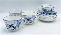 Set of (4) Meissen Porcelain of Germany Blue