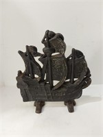 Vintage Cast iron Sailing Ship Doorstop  U15B