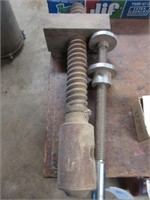 Wooden & metal vise screw
