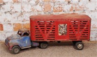 Antique toy, Tonka truck and livestock trailer,