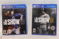2 PS4 baseball games: The Show 18 & The Show 20 -
