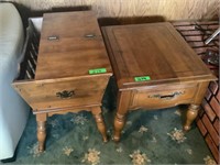2 maple end tables