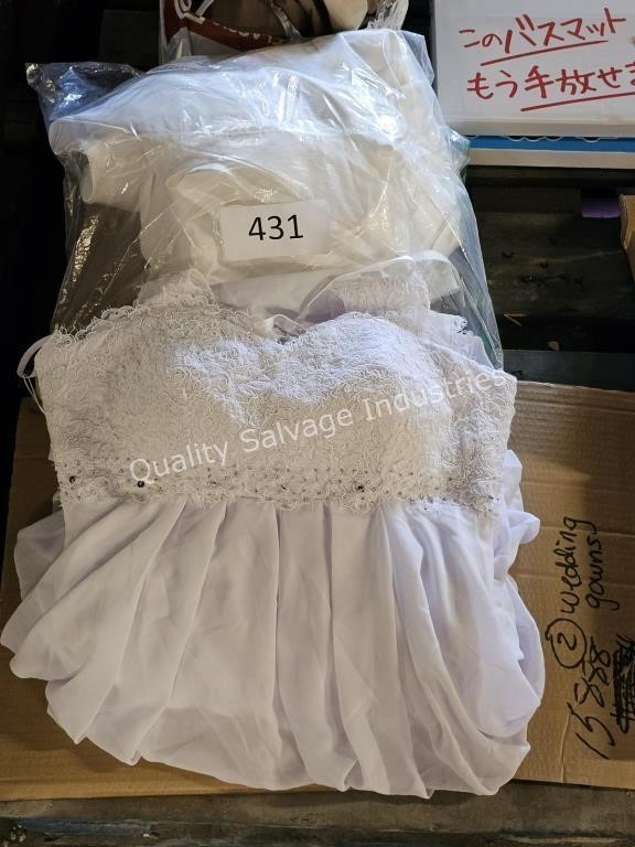 2- wedding gowns asst size