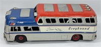 YONEZAWA 18" TIN FRICTION GREYHOUND BUS