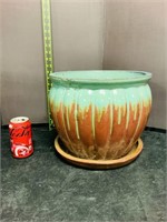 Drip Glaze Round Planter