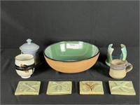 Group of Art Pottery and Tiles