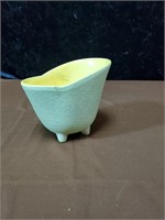 Green &Yellow McCoy dish approx 4.5 Inches tall