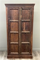 Rustic Hardwood Asian Cabinet