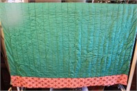 ANTIQUE QUILT - AQUA/PINK/YELLOW - TWIN SIZE