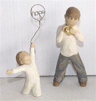 Willow Tree Dad Holding Heart, Boy with Balloon