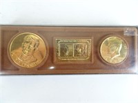 JFK Commemorative Gold Plated Coin Set