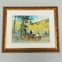 Ross Stefan framed signed oil painting on canvas