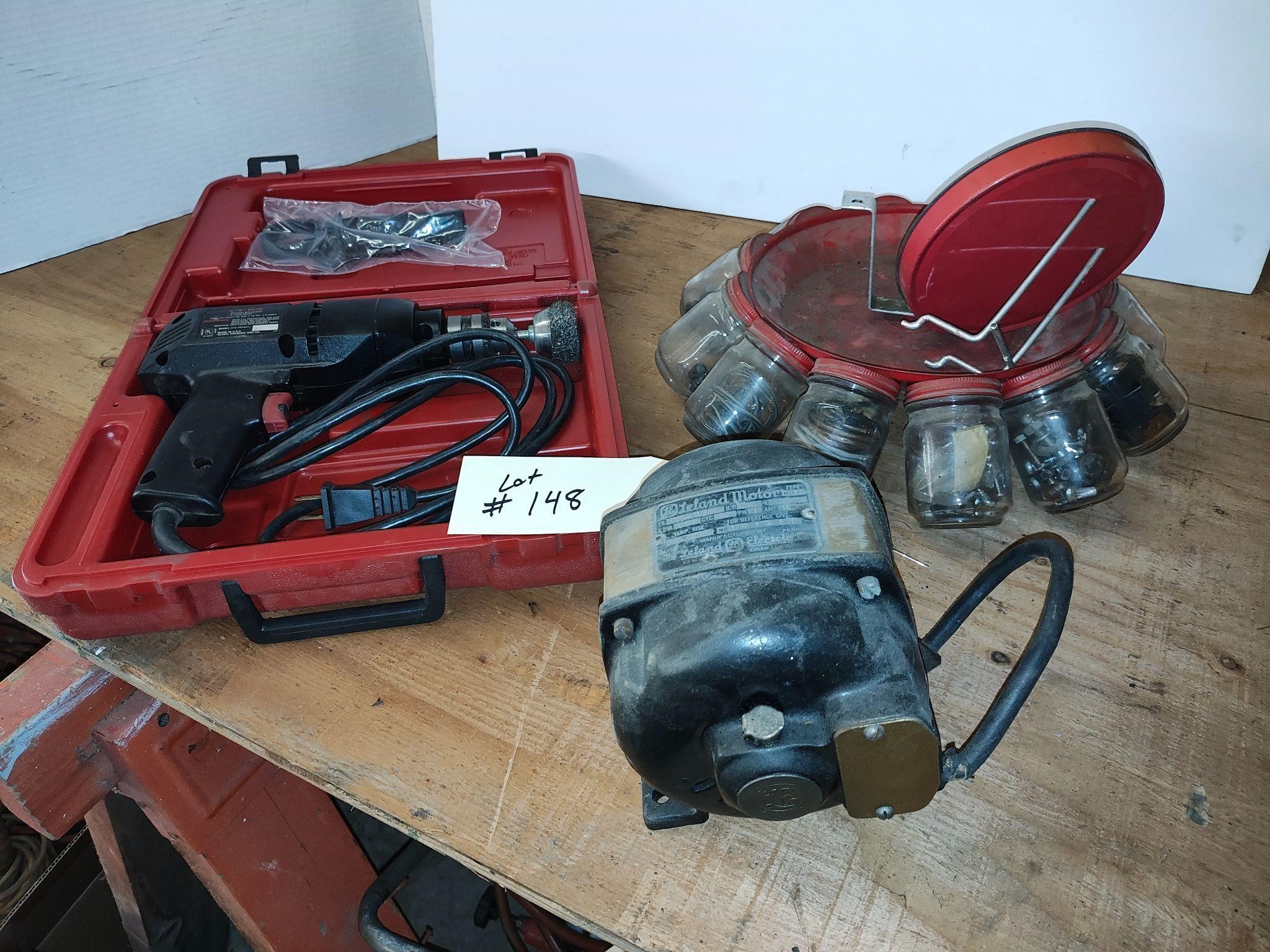 Drill, electric Motor, hardware