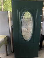 Green Metal Entrance Door