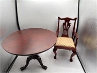 Wooden chair and table