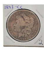 1893-CC Morgan Silver Dollar