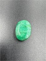 11.50 Carat Oval Cut Green Emerald GIA