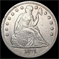 1871 Seated Liberty Dollar CLOSELY UNCIRCULATED