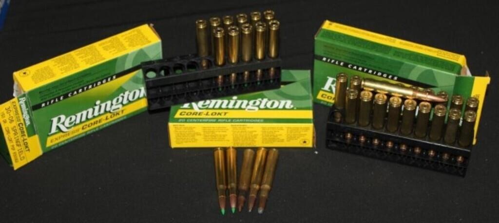 AMMO; 56 rounds Remington Core Lokt 30-06