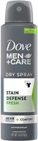 D1)  New Dove Men+Care Stain Defense Dry Spray