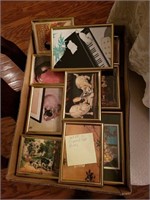 Set of 10 framed cat prints