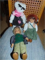 Flat of Collector Dolls & Bear