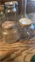 Vintage Glass Counter Jars
