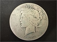 1922 Peace Silver Dollar - 90% Silver