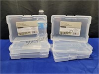 6 Plastic Storage Cases 6.6 x 4.7