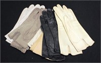 Group six pairs lady's leather gloves