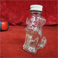Glass dog shaker booze bottle