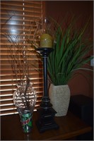 3 Pieces Home Decor  2 Vases and 1 Candleholder