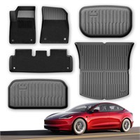 Femibon Tesla Model Y Floor Mats with Carpet Inser