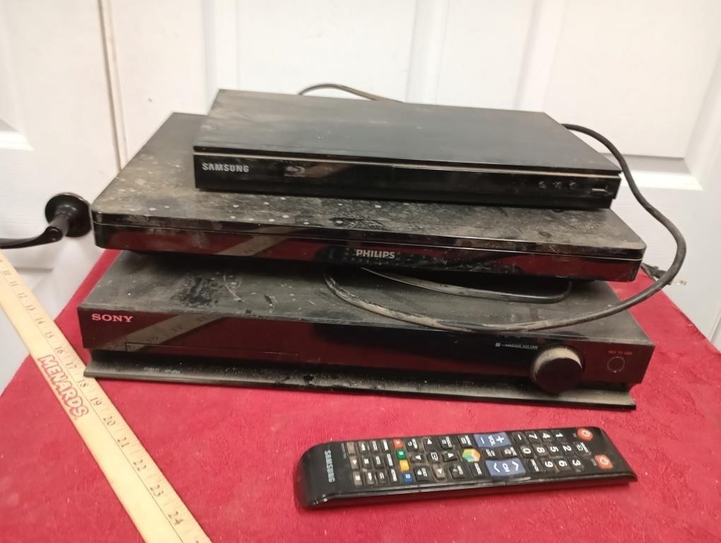 Three DVD players one remote